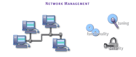 1) Network Management enables the configuration and tuning of networks; ensures that systems are operating at their optimal level
