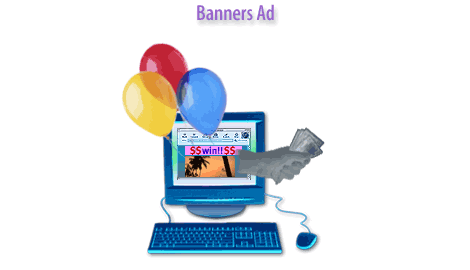 4) Banner advertisements are ads that link to the advertising company's website.